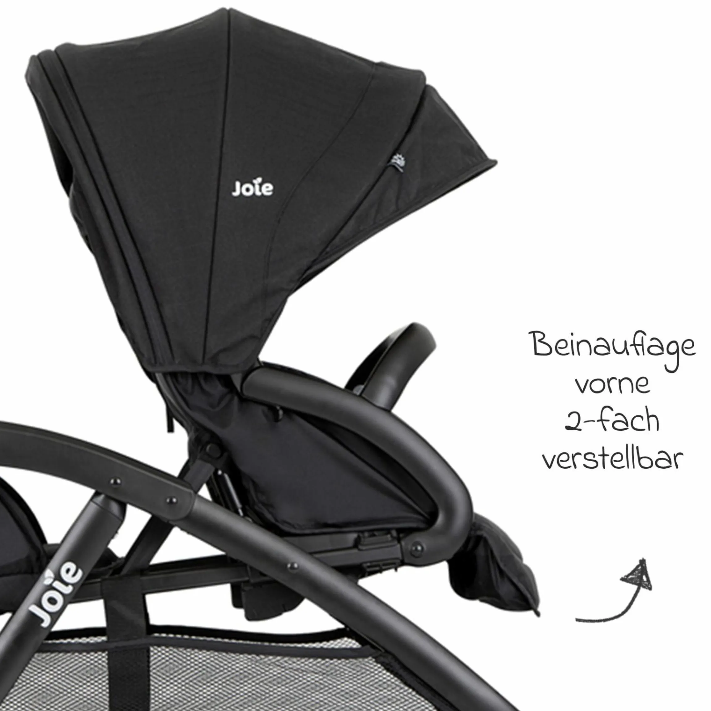 Geschwister- & Zwillingskinderwagen Evalite Duo ultraleicht nur ca 10 kg Eigengewicht Rücksitz mit Liegeposition - inkl. Regenschutz - Shale - Kollektion 2025