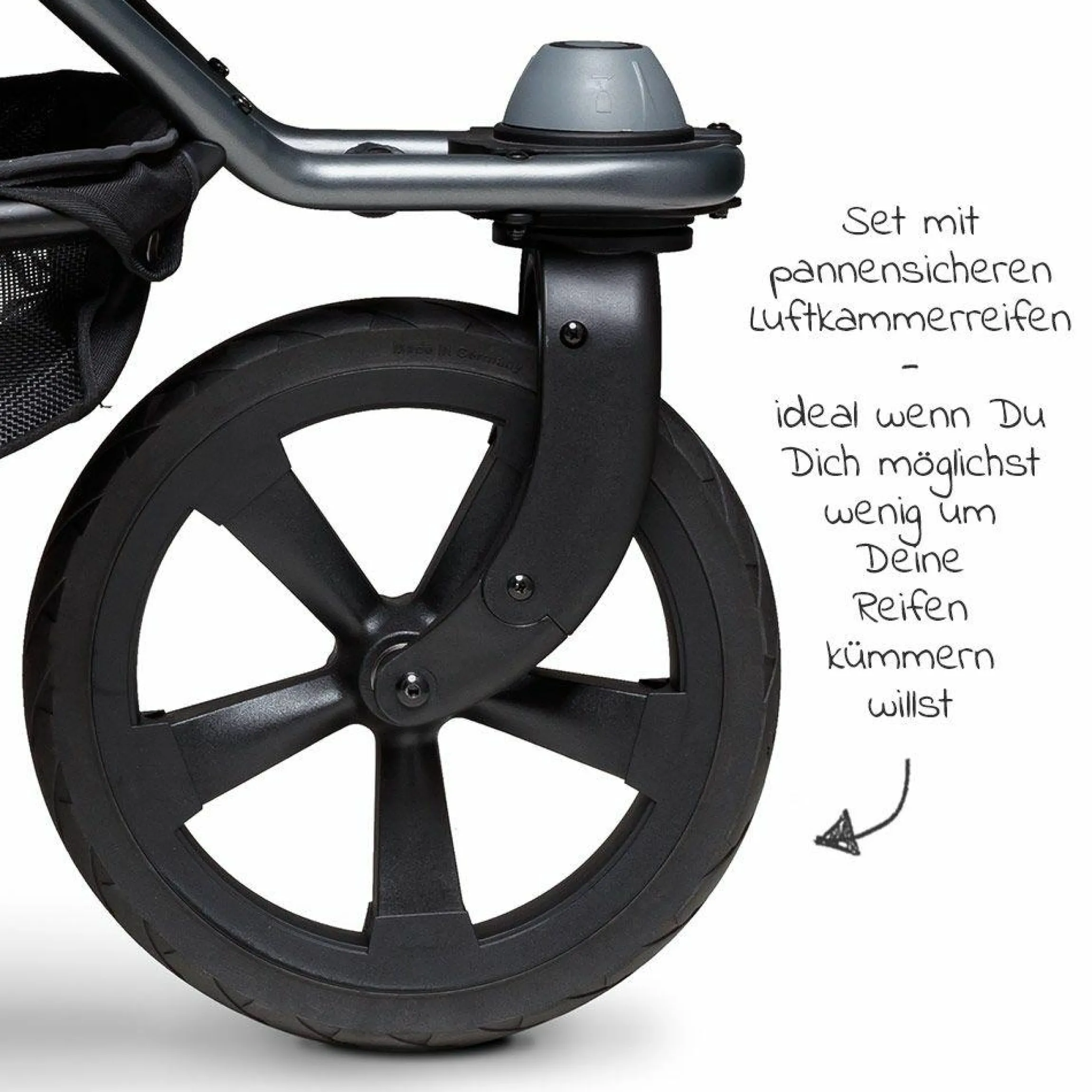 Geschwister- & Zwillingskinderwagen Duo 2 mit Luftkammerreifen - 2x Kombi-Einheit (Wanne+Sitz) mit Liegeposition & XXL Zamboo Zubehör - Sand - Kollektion 2025