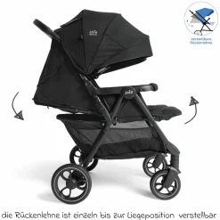 Geschwister- & Zwillingswagen Estrella bis 22 kg (je Sitz) inkl. Regenverdeck - Signature - Eclipse