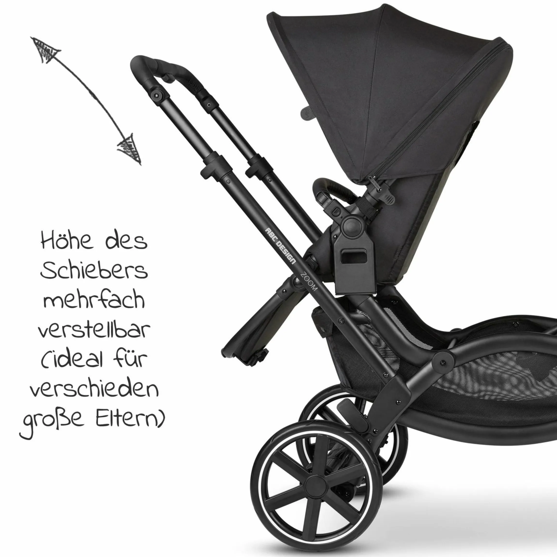 Geschwisterwagen & Zwillingskinderwagen Zoom inkl. 2 Sportsitzen und 2x Sitzkeil - Ink - Kollektion 2024