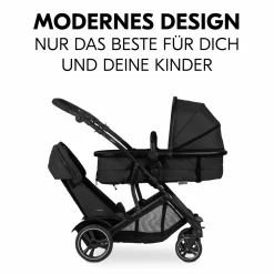 Geschwisterwagen Duett 4 - Black