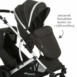 Geschwisterwagen Duett 2 - Black