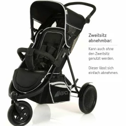 Geschwisterwagen Freerider - Black