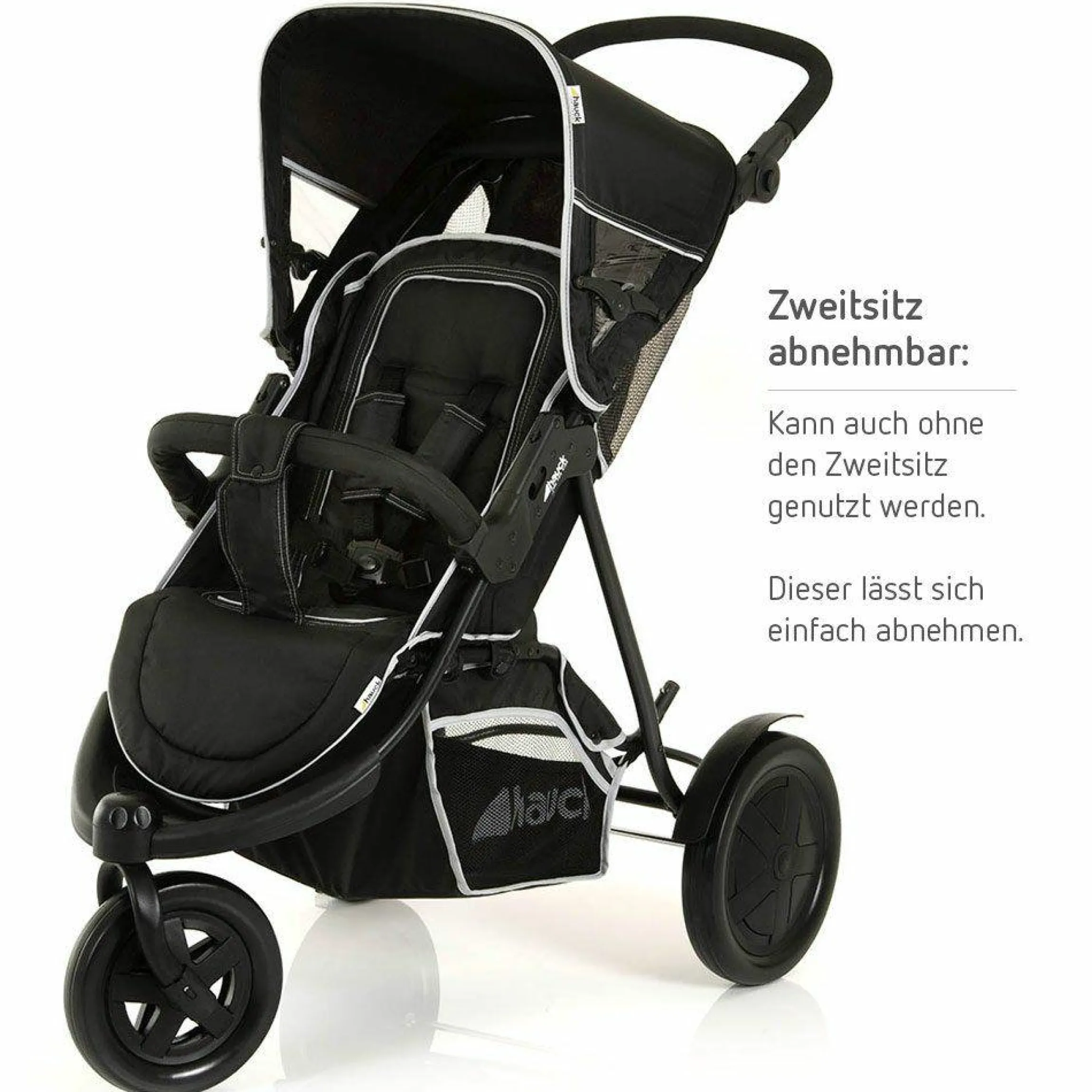 Geschwisterwagen Freerider - Black