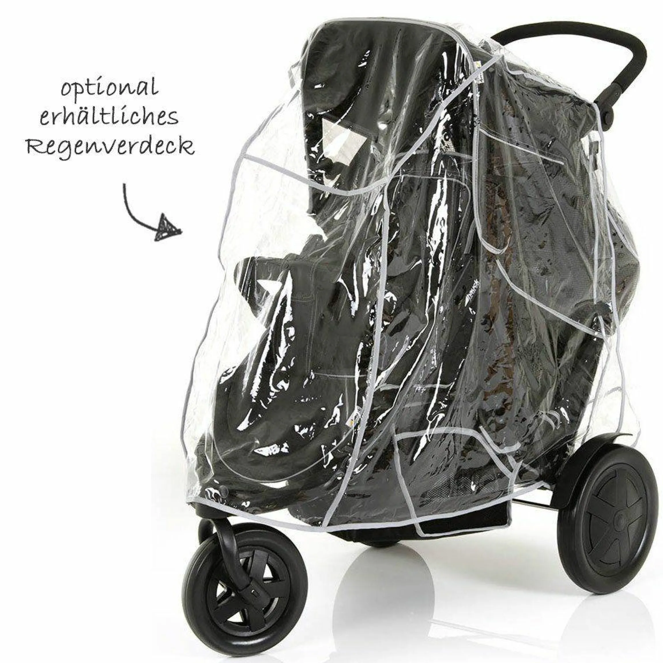 Geschwisterwagen Freerider - Black