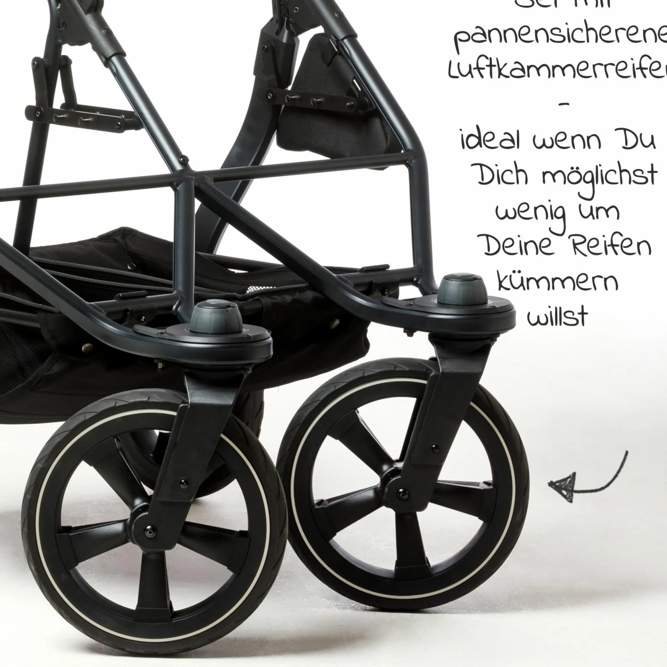 Gestell Duo 2 - Rahmen + Luftkammer Radset - Kollektion 2025