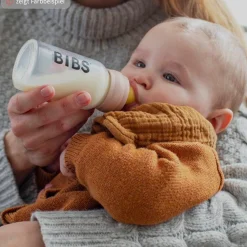 Glas-Flasche Baby Bottle Complete 225 ml + Latex-Trinksauger langsamer Nahrungsfluss - Ivory