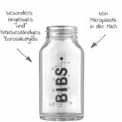Glas-Flasche Baby Bottle Complete 110 ml + Latex-Trinksauger langsamer Nahrungsfluss - Ivory