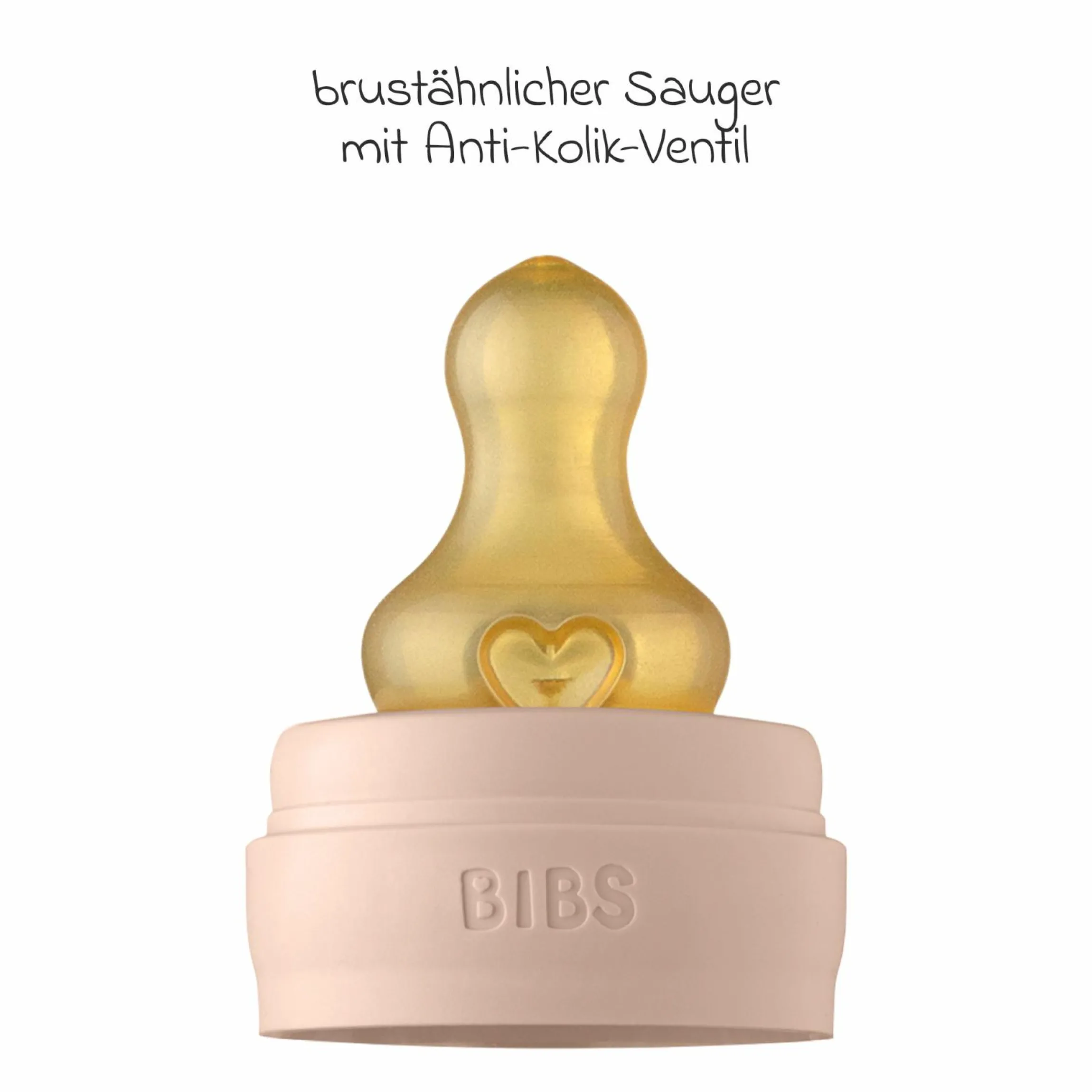 Glas-Flasche 2er Pack Baby Bottle Complete 225 ml + Latex-Trinksauger - Blush
