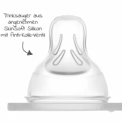 Glas-Flasche 2er Pack Feel Good 170 ml - Silikon Gr. 1 - Vogel & Eichhörnchen