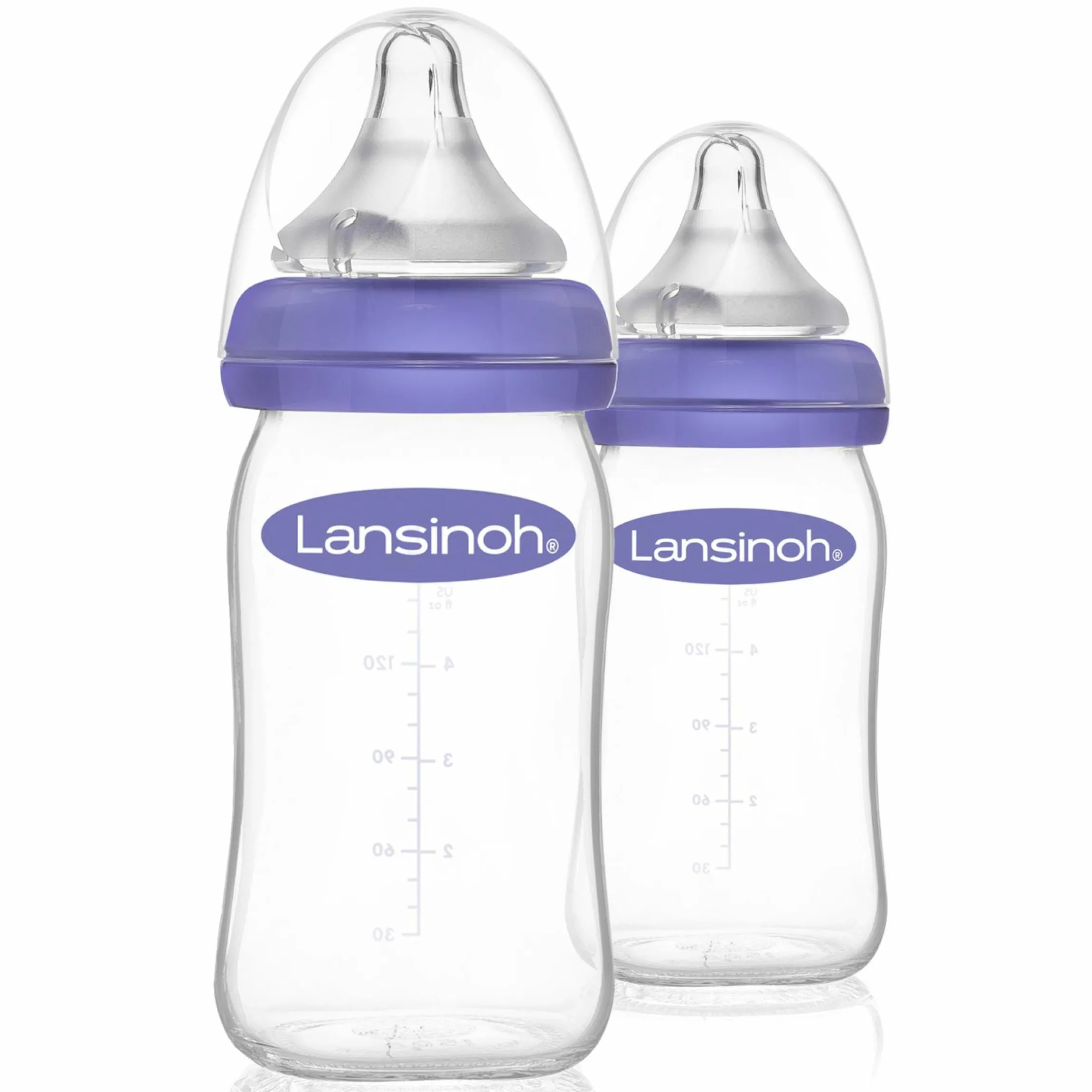 Glas-Flasche 2er Pack 160ml mit NaturalWave® Trinksauger Gr. S