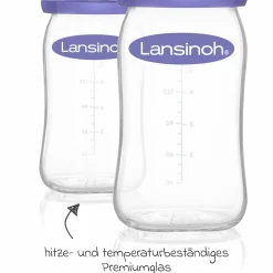 Glas-Flasche 2er Pack 160ml mit NaturalWave® Trinksauger Gr. S