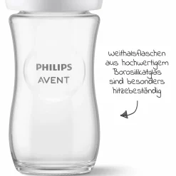 Glas-Flasche 4er Pack Natural Response 120ml & 240ml + Silikon-Sauger