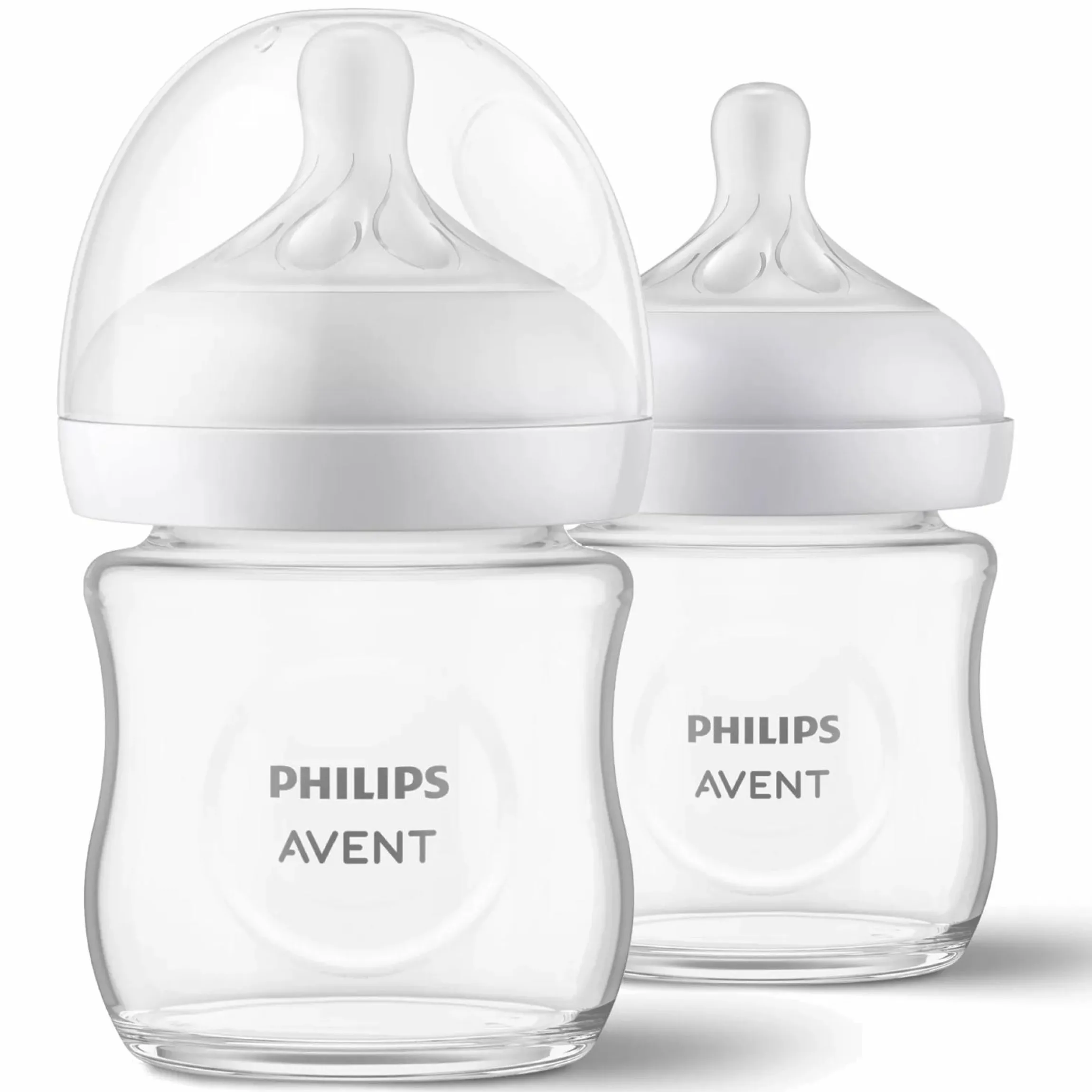 Glas-Flasche 2er Pack Natural Response 120ml + Silikon-Sauger 0M+