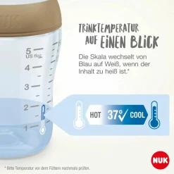 Glas-Flasche 2er Pack Perfect Match 230 ml + Silikon Sauger Gr. M - Regenbogen - Weiß