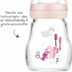 Glas-Flasche Feel Good 170 ml - Silikon Gr. 1 - Vogel & Eichhörnchen