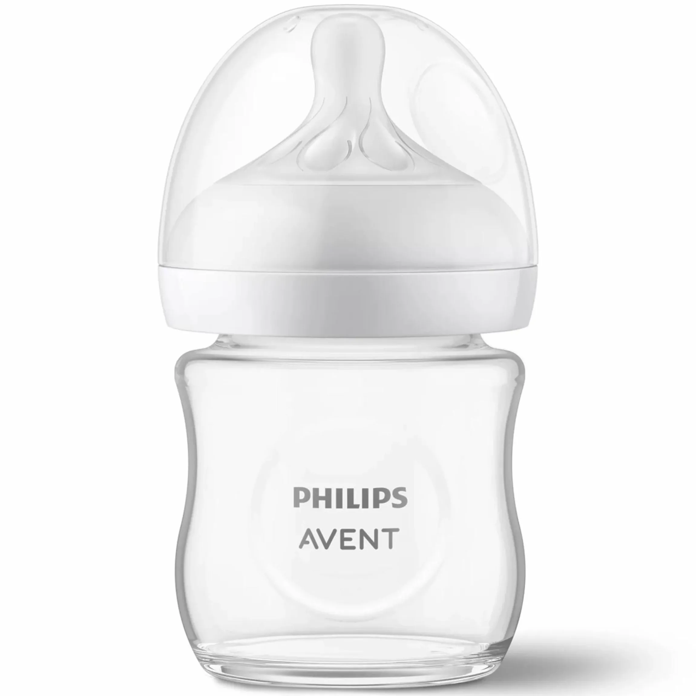 Glas-Flasche Natural Response 120ml + Silikon-Sauger 0M+