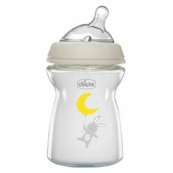 Glas-Flasche Naturalfeeling 250 ml + Silikon-Trinksauger