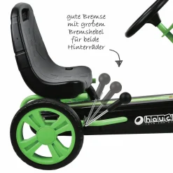 Gokart & Tretauto Speedster mit verstellbarem Schalensitz (4-8 Jahre) - Green