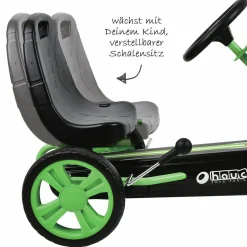 Gokart & Tretauto Speedster mit verstellbarem Schalensitz (4-8 Jahre) - Green