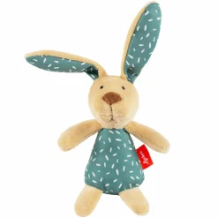 Greifling mit Rassel 13 cm - Hase - Petrol