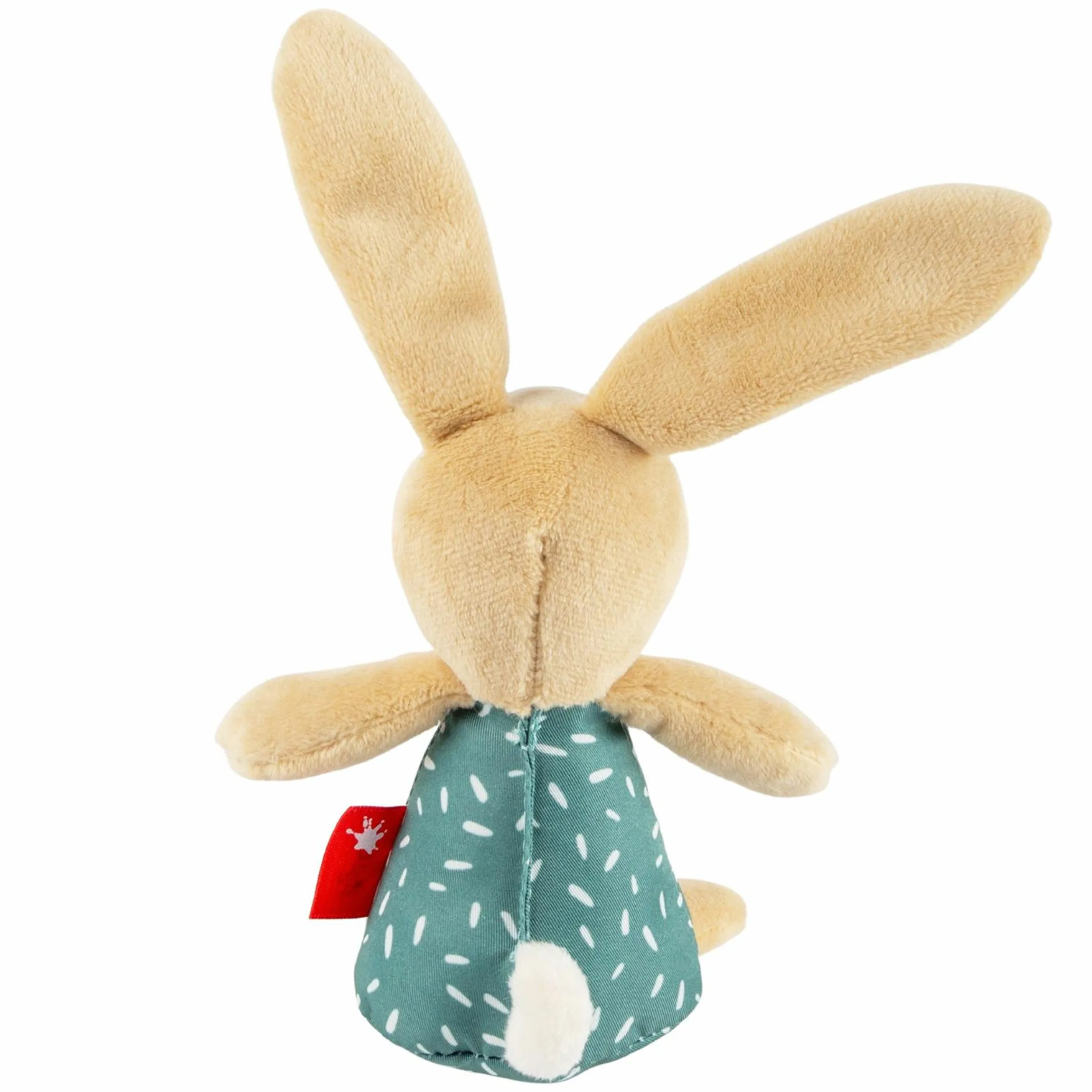Greifling mit Rassel 13 cm - Hase - Petrol