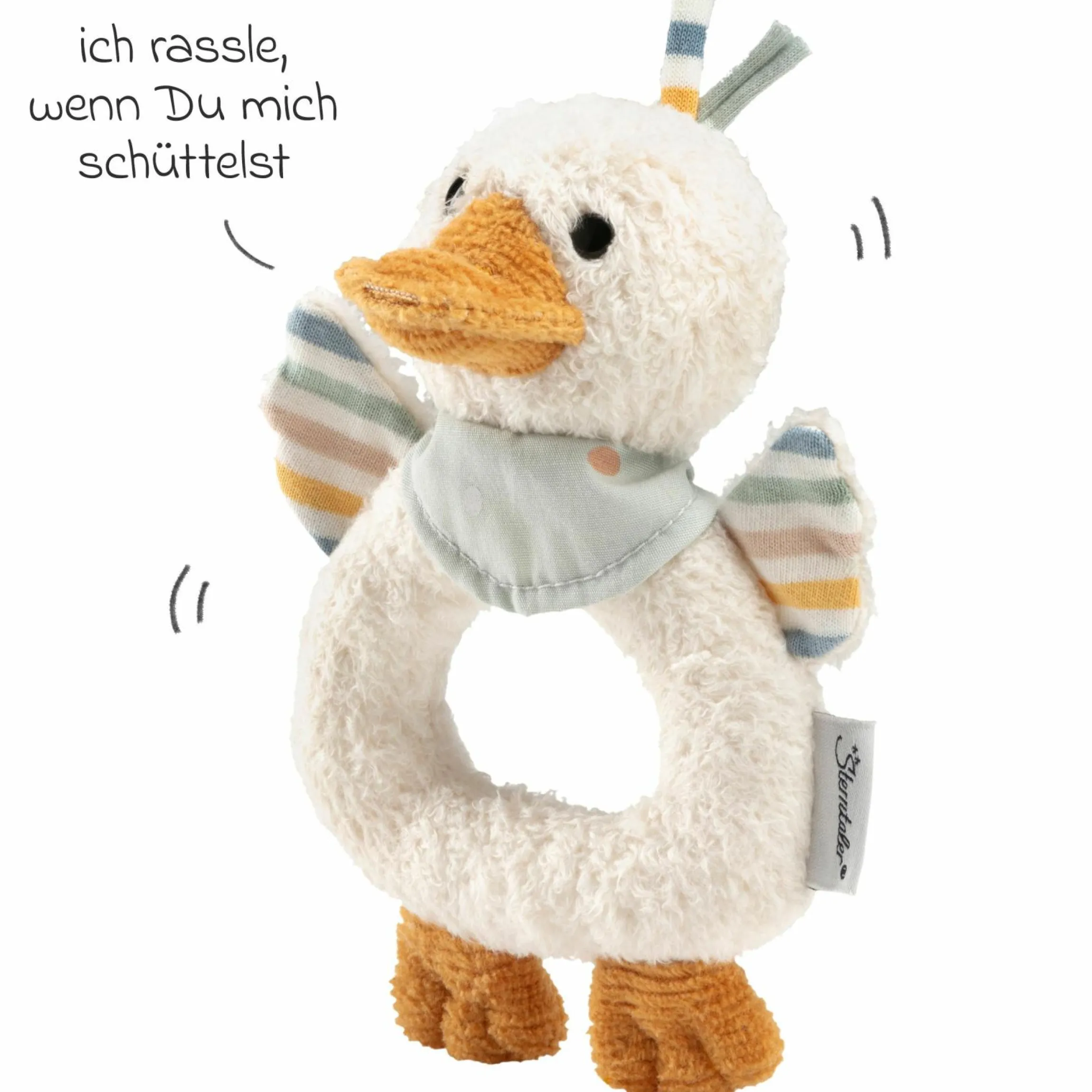 Greifling mit Rassel - Ente Edda