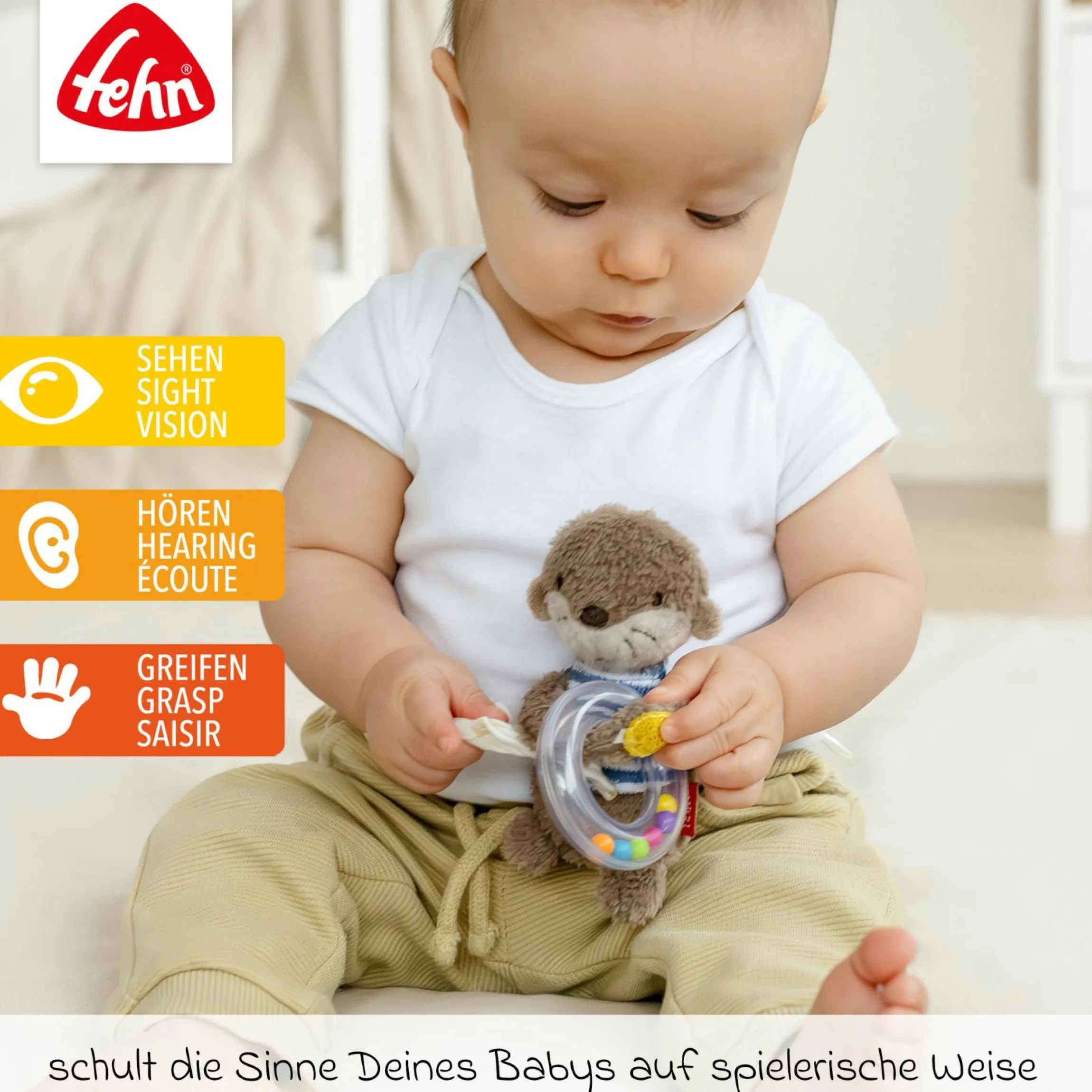 Greifling mit Rassel - Otter