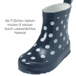 Gummistiefel Halbhoch - Punkte - Blau - Gr. 23