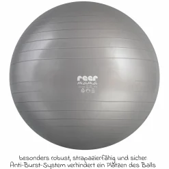 Gymnastikball Mama belastbar bis 120 kg inkl. Luftpumpe - Grau - Kollektion 2024