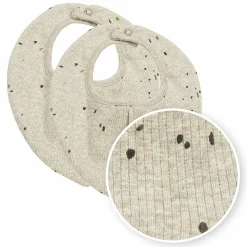 Halstuch / Bandana-Lätzchen 2er Pack - Rib Mini Spot - Sand Melange