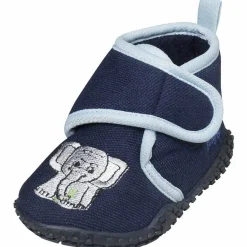 Hausschuh Klettverschluss Elefant - Blau - Gr. 22/23