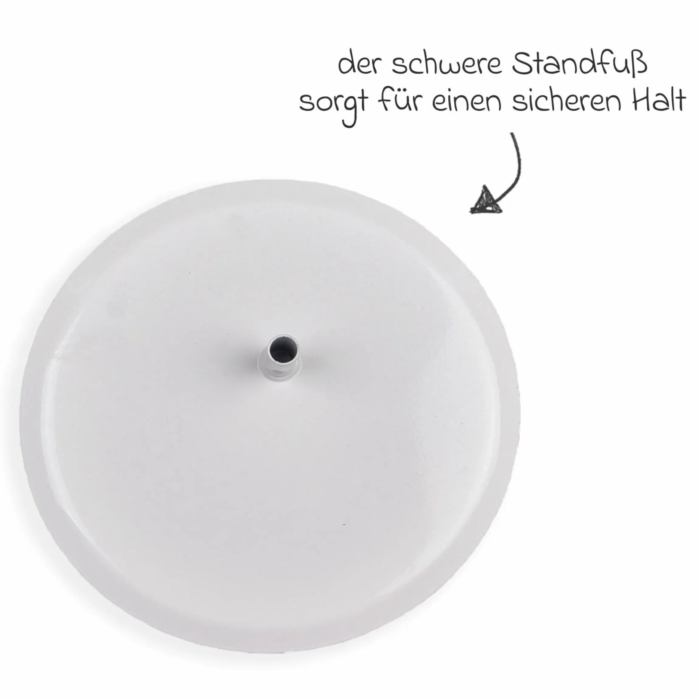 Himmelstange für Baldachin mit Standfuß Höhe 230 cm / 32 cm Ø - Weiß