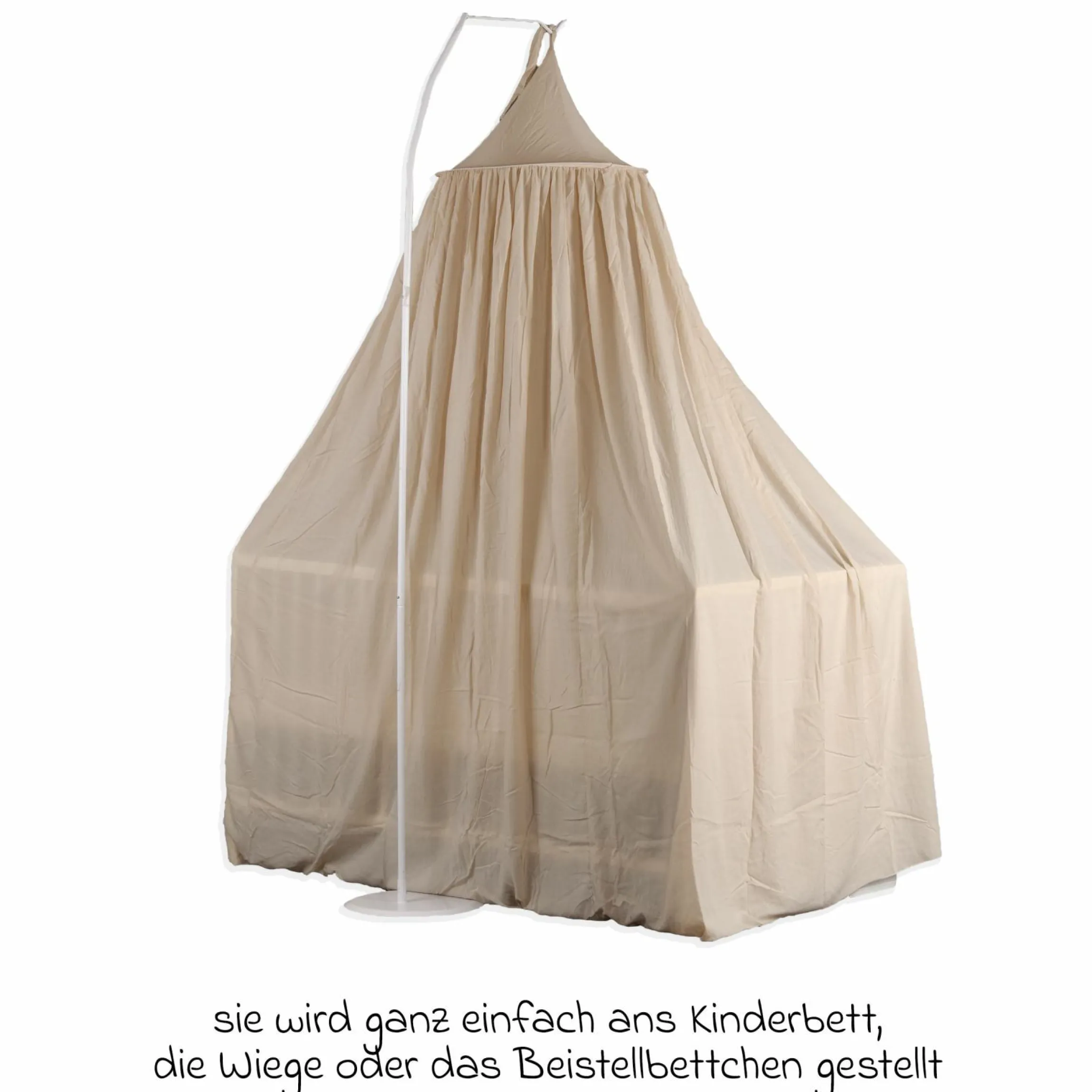 Himmelstange für Baldachin mit Standfuß Höhe 230 cm / 32 cm Ø - Weiß