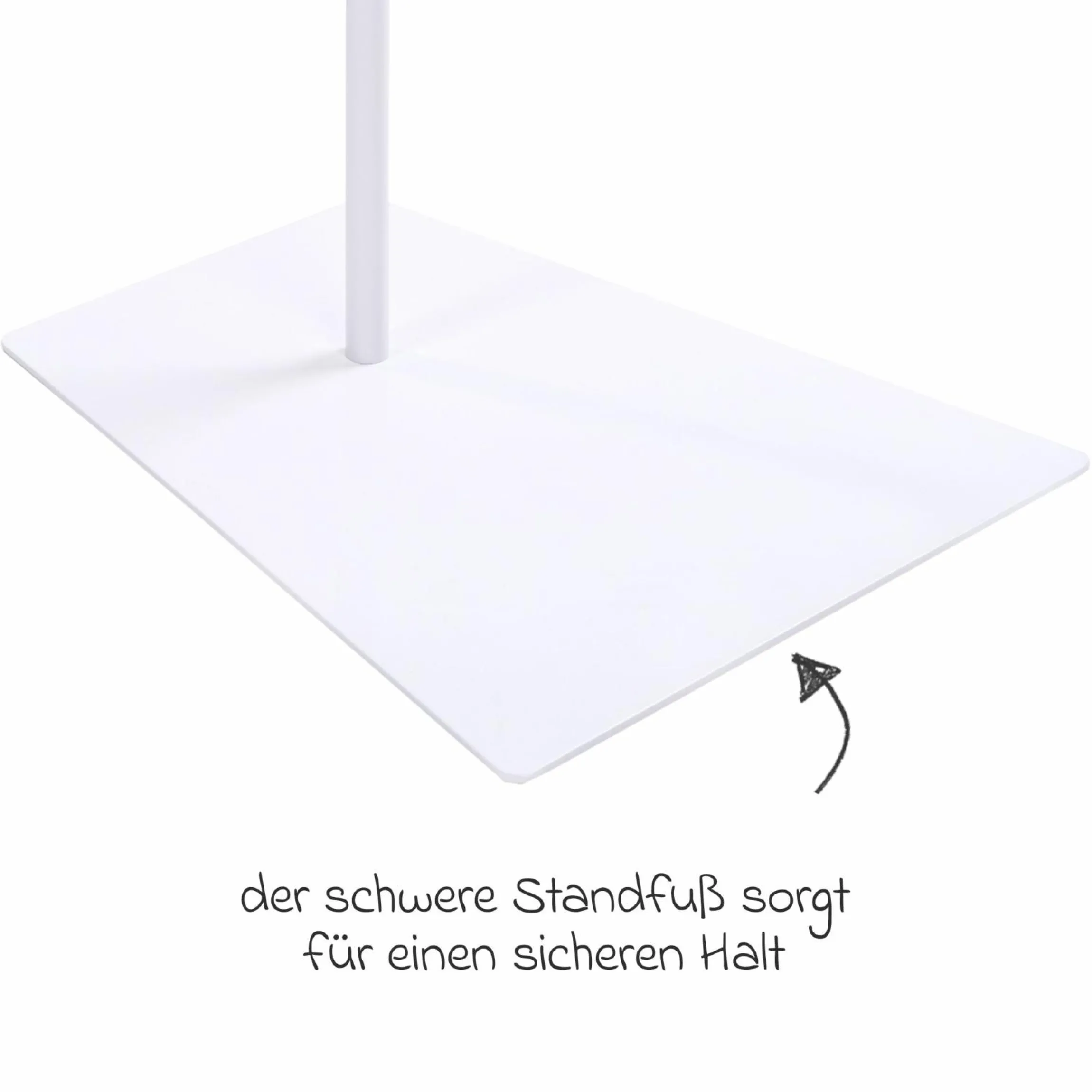 Himmelstange mit Standfuß Franz 160 cm - Weiß