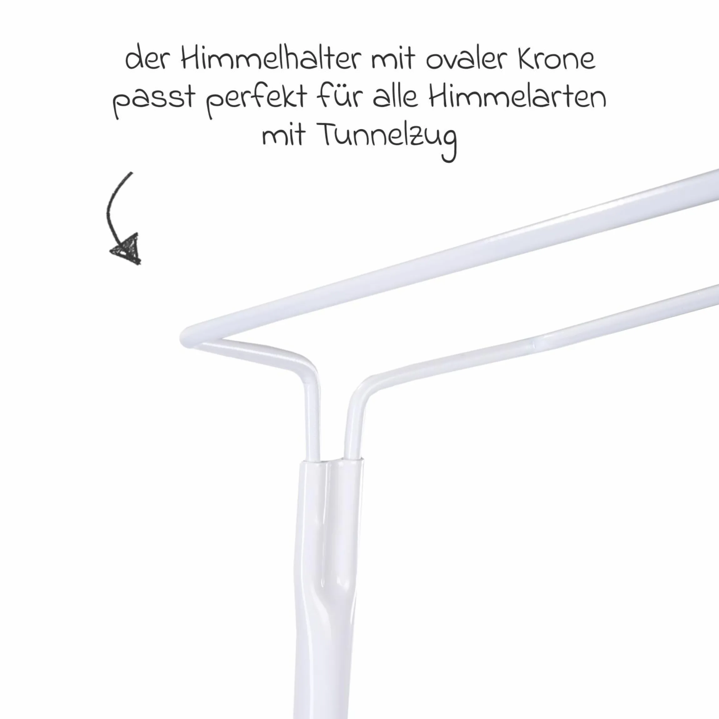 Himmelstange mit Standfuß Franz 160 cm - Weiß