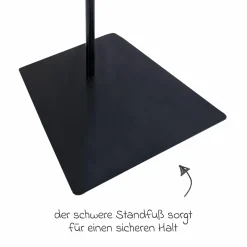 Himmelstange mit Standfuß für Baldachine Max 180 cm - Schwarz