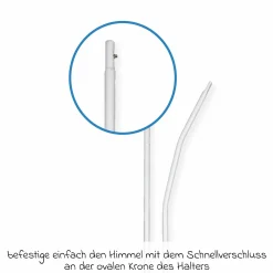 Himmelstange mit Standfuß Höhe 150 cm / 32 cm Ø - Weiß