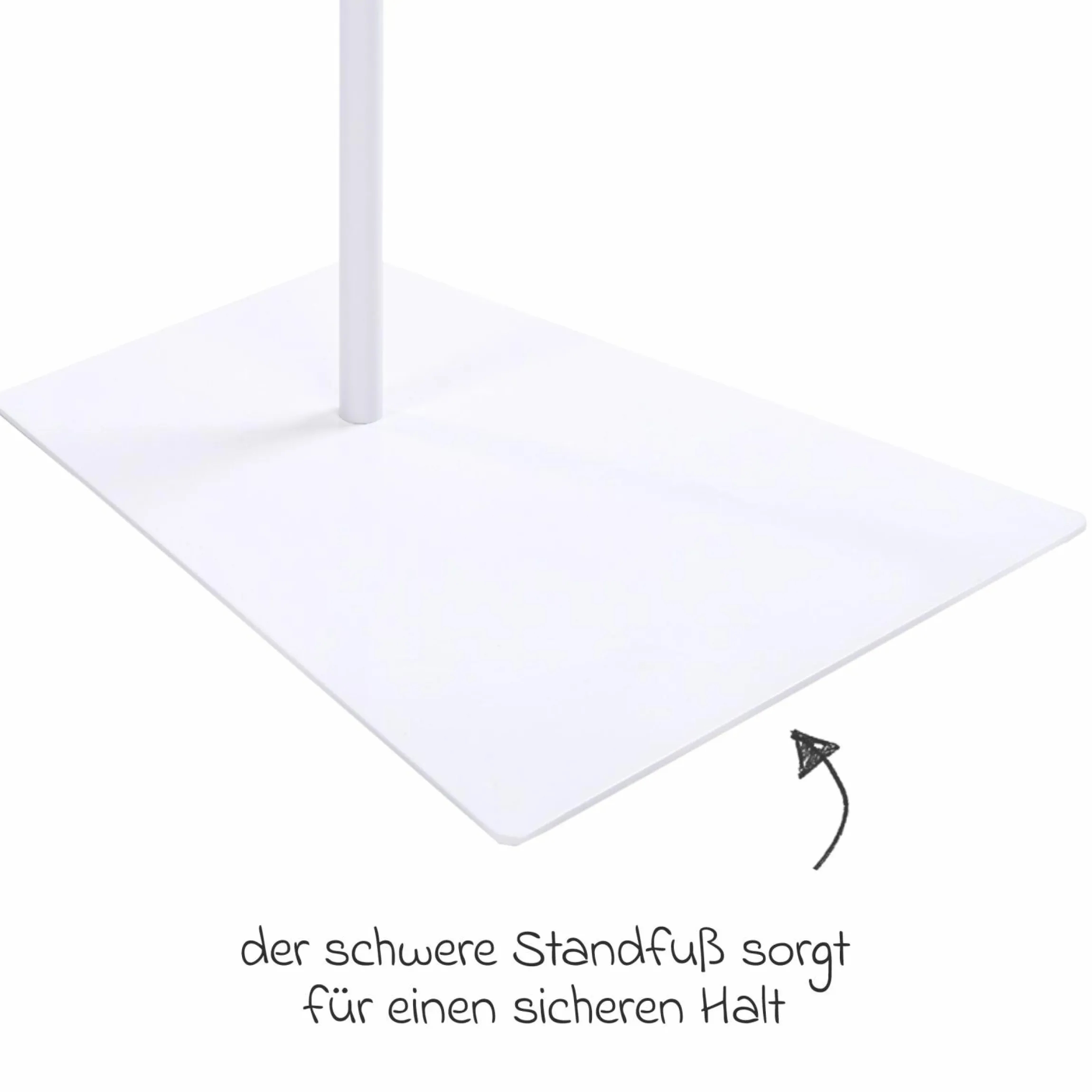 Himmelstange mit Standfuß für Baldachine Max 180 cm - Weiß