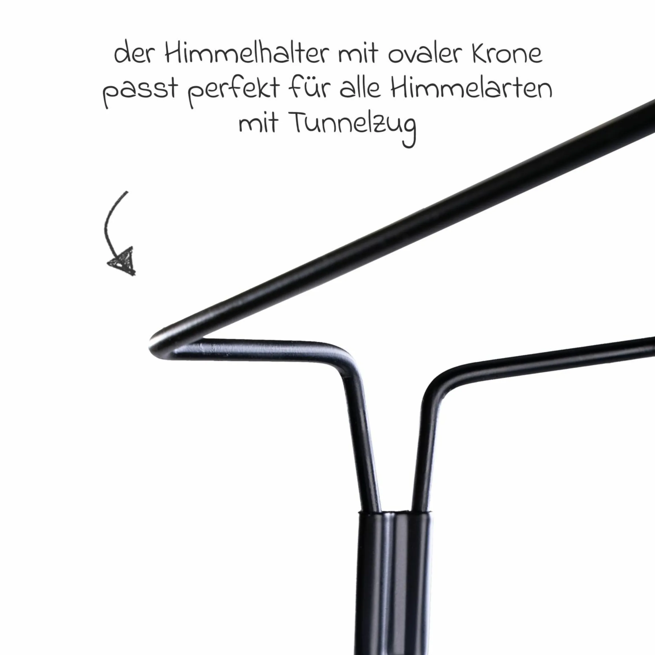 Himmelstange mit Standfuß Franz 160 cm - Schwarz