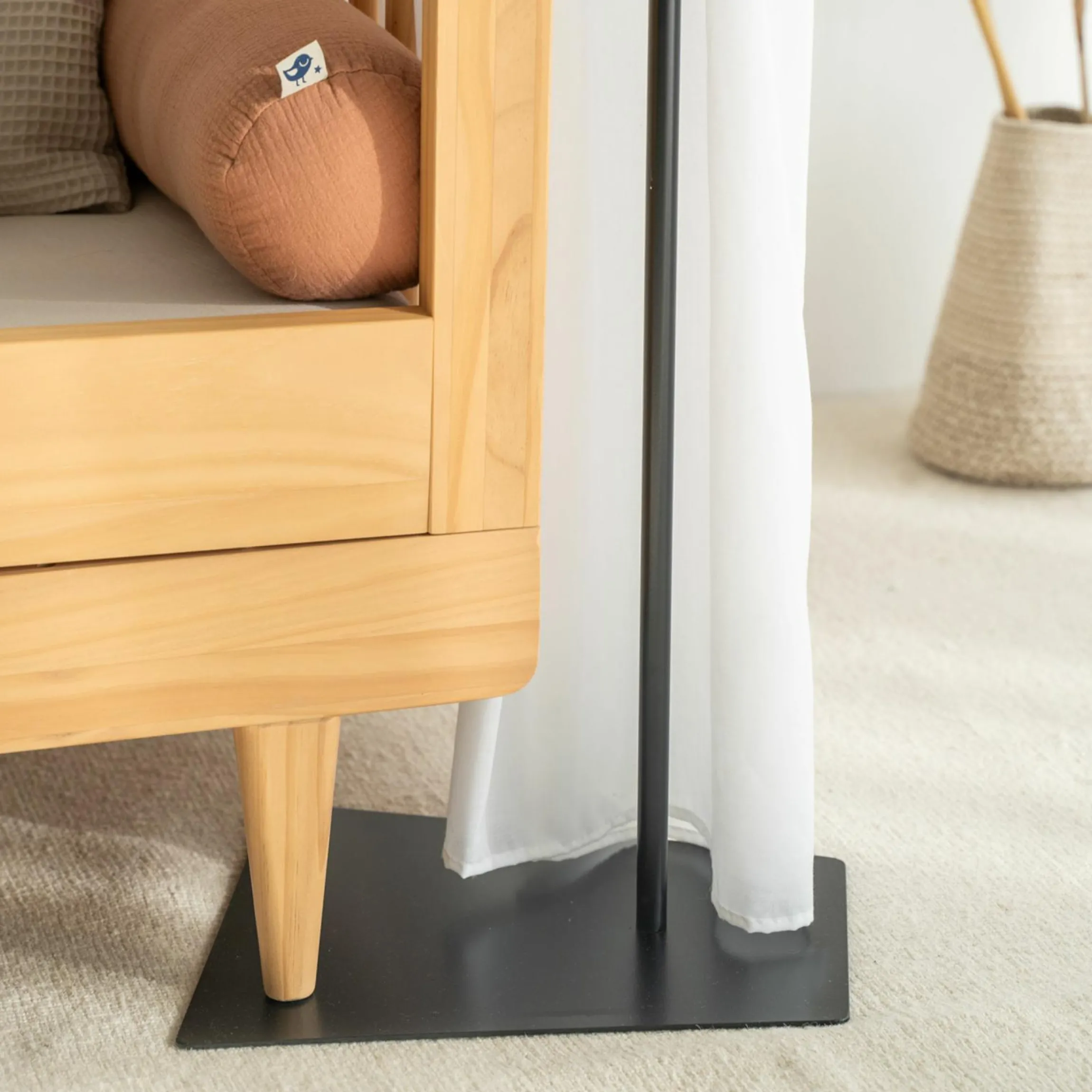 Himmelstange mit Standfuß Franz 160 cm - Schwarz