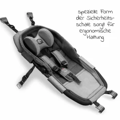Hängematte Plus mit Sicherheitsrahmen für Babytransport - Grau
