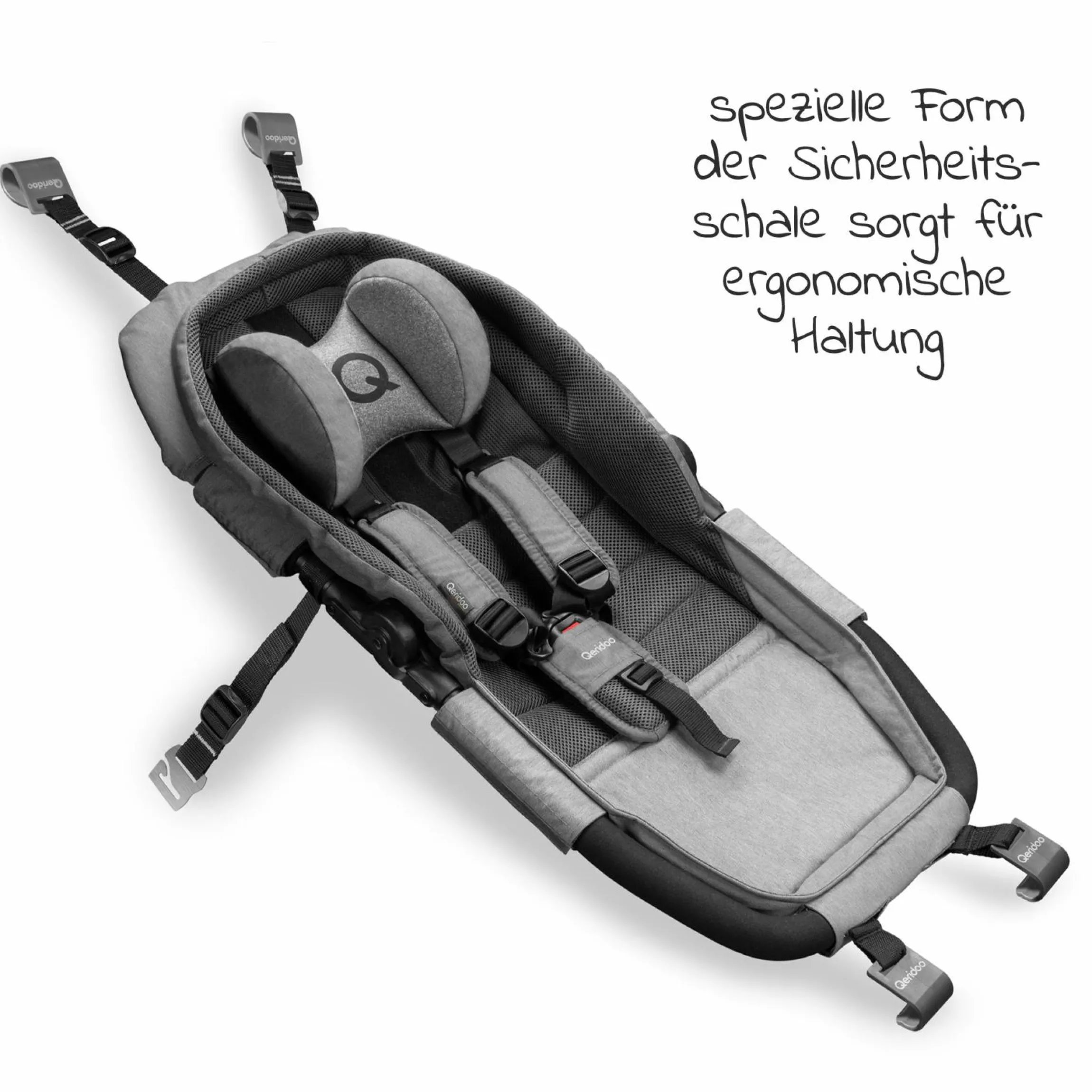 Hängematte Plus mit Sicherheitsrahmen für Babytransport - Grau