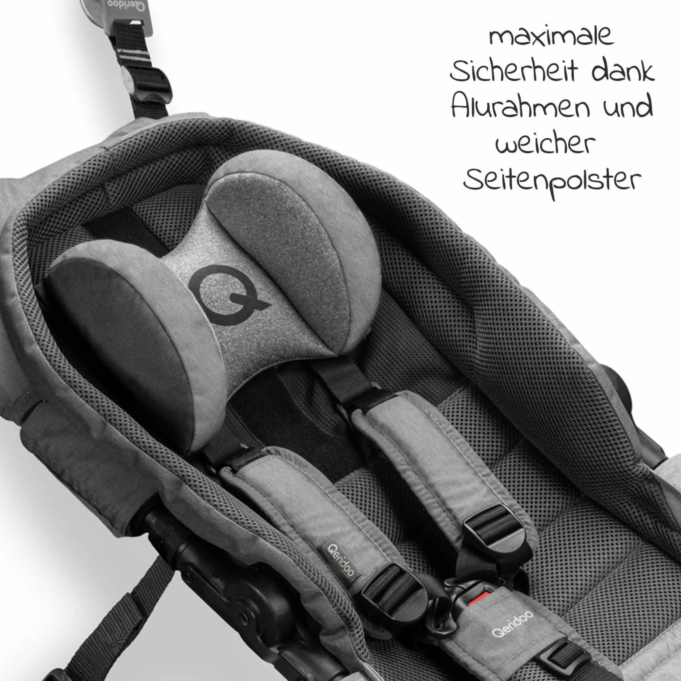 Hängematte Plus mit Sicherheitsrahmen für Babytransport - Grau