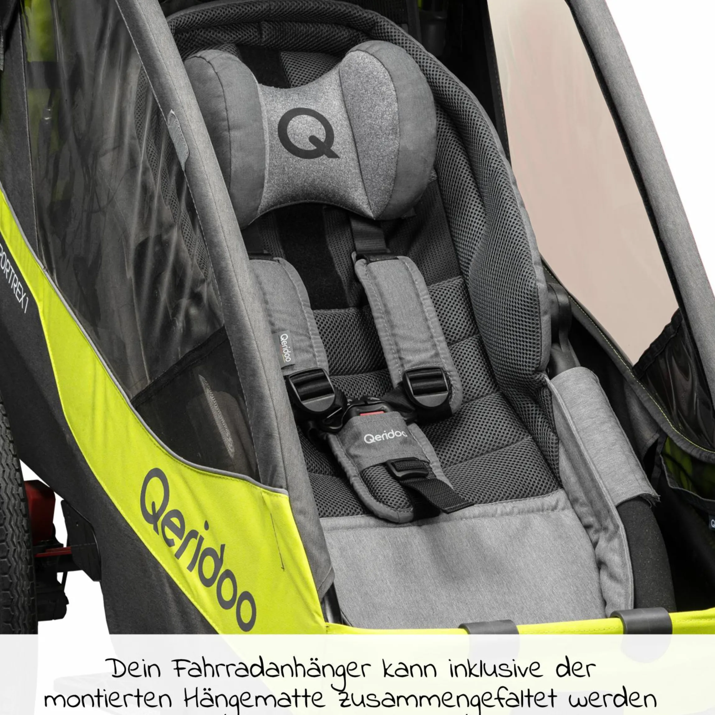 Hängematte Plus mit Sicherheitsrahmen für Babytransport - Grau