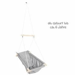 Hängesitz mit Schrittgurt und Liegepolster bis 30 kg belastbar - Taupe - Kollektion 2025