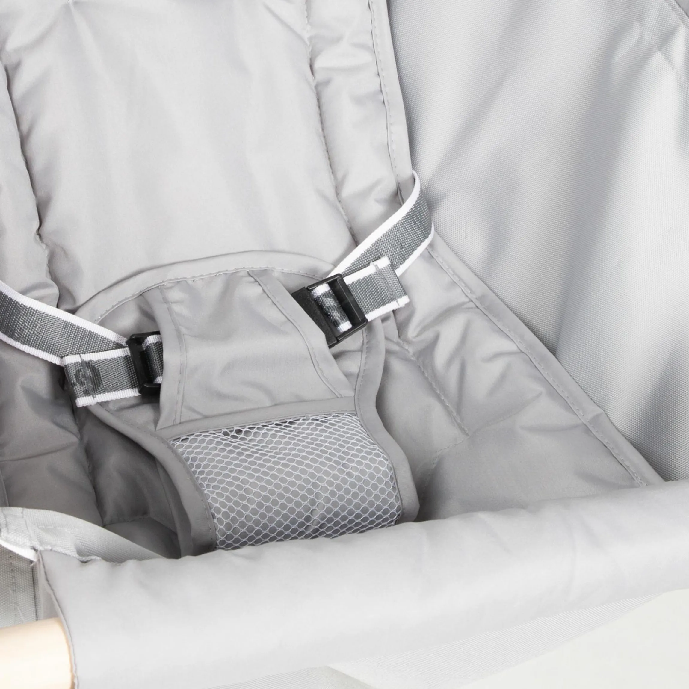 Hängesitz mit Schrittgurt und Liegepolster bis 30 kg belastbar - Taupe - Kollektion 2025