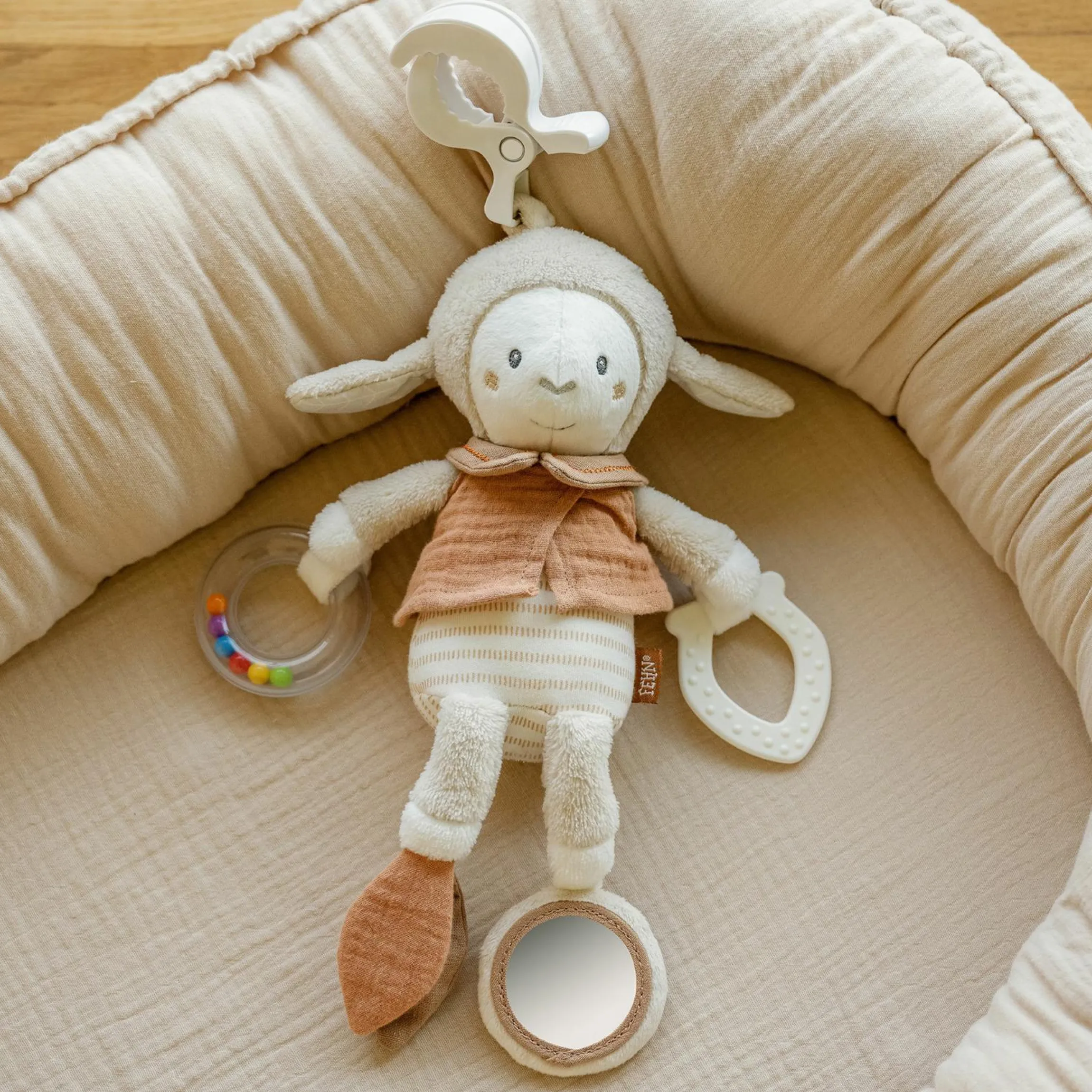 Hänge-Spielzeug / Activity-Spieltier zum Aufhängen - Schäfchen