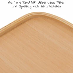 Hochstuhl Alpha Move - mit Essbrett und Rollen - Natur