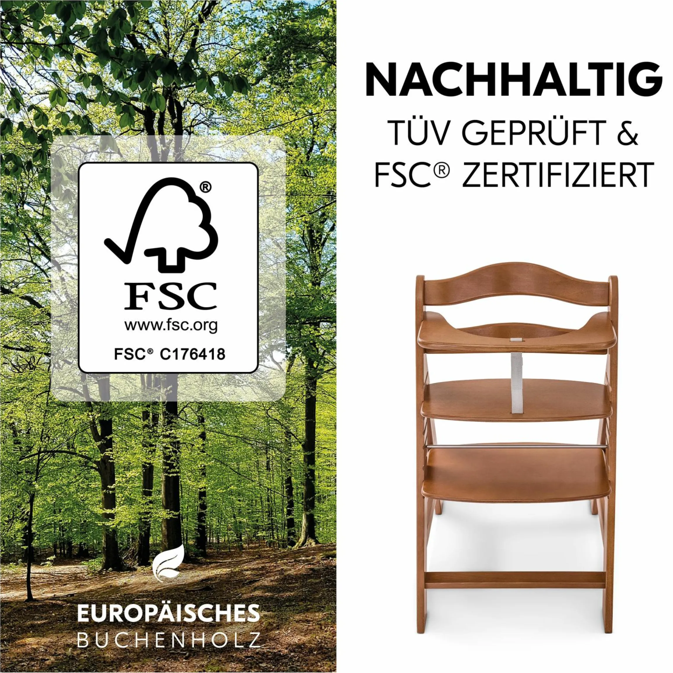 Hochstuhl Alpha Plus - Walnut